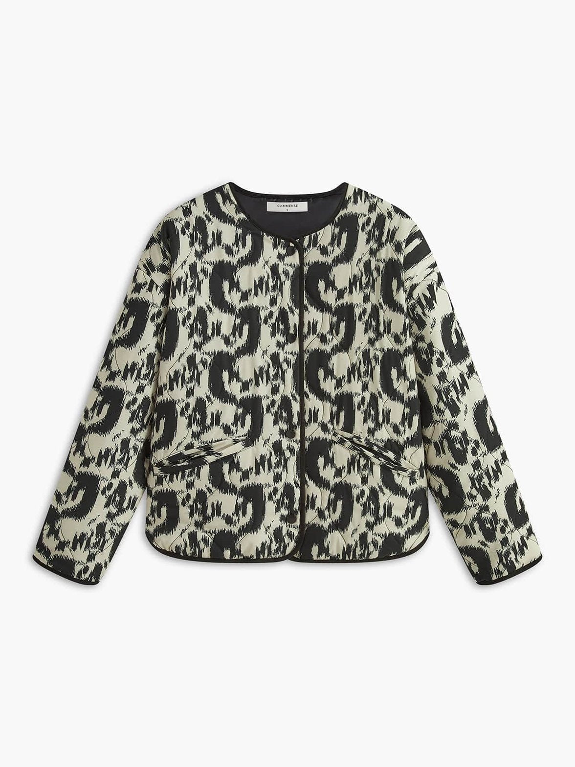 Manteau hiver motif abstrait élégance