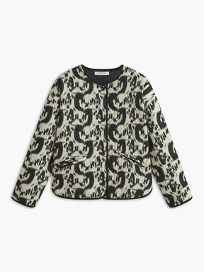Manteau hiver motif abstrait élégance