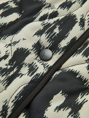 Manteau imprimé col rond confort