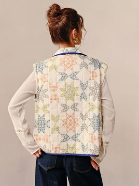 Manteau bohème patchwork vue portée vent