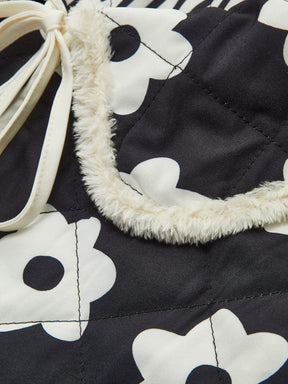 Manteau floral d'hiver vue de dos lune