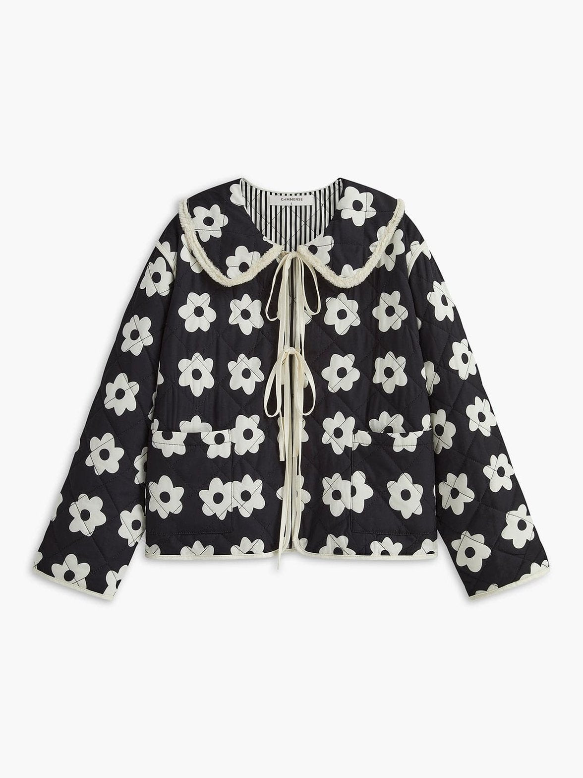 Manteau floral d'hiver vue de face étoile