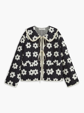 Manteau floral d'hiver vue de face étoile