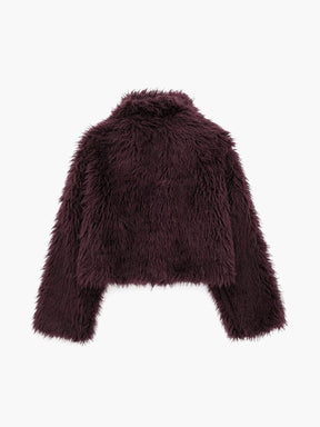 Style urbain manteau court bordeaux nova