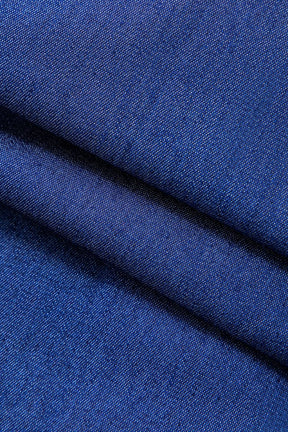 Manteau denim bleu ceinturé détail ceinture nuage