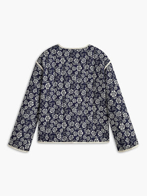 Détail des poches du manteau fleuri lune