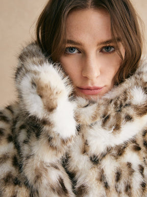 Manteau fausse fourrure léopard chic velvet
