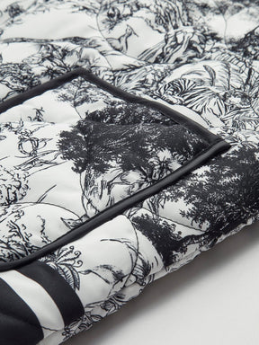 Manteau bohème détail motif floral pluie