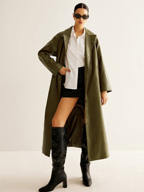Vue de profil manteau oversize nuage