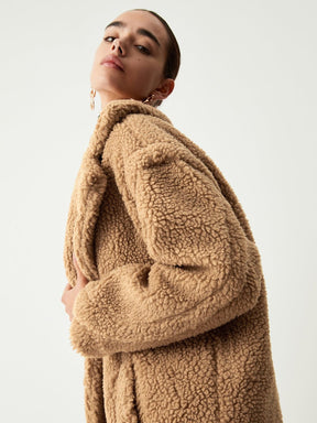 Manteau sherpa oversized chaud étoile