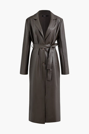 Manteau similicuir porté vue de profil allure