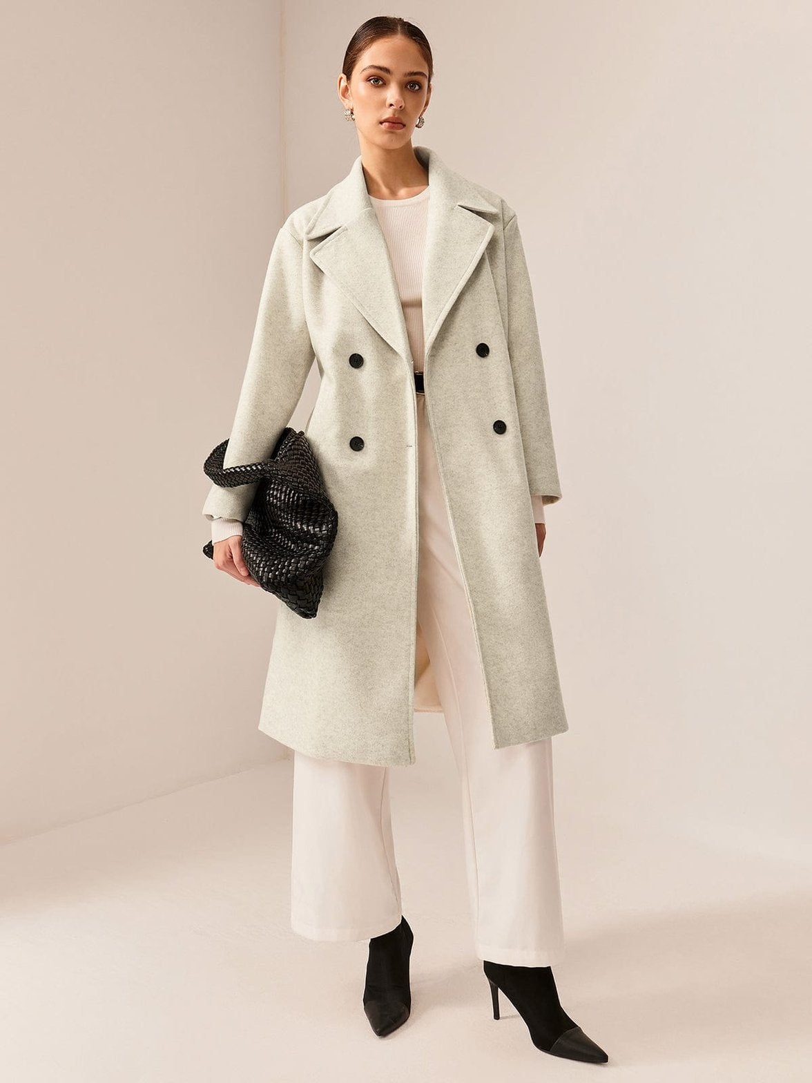 Manteau tweed oversize vue dos étoile