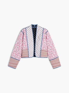 Manteau matelassé patchwork détail couture style