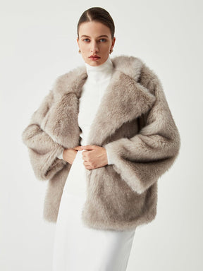 Manteau oversize fausse fourrure confortable chic