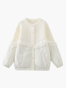 Manteau torsadé beige vue d'ensemble confort