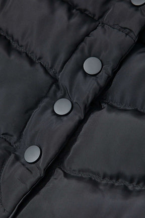 Mini jupe matelassée noire vue arrière sophistication