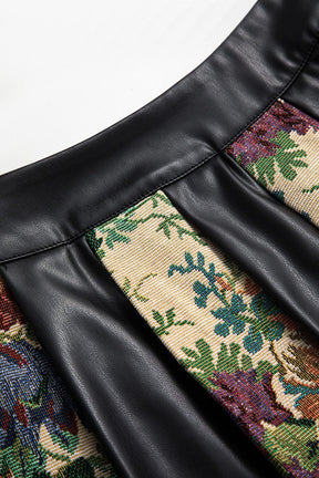 Mini jupe patchwork jacquard vue portée grâce