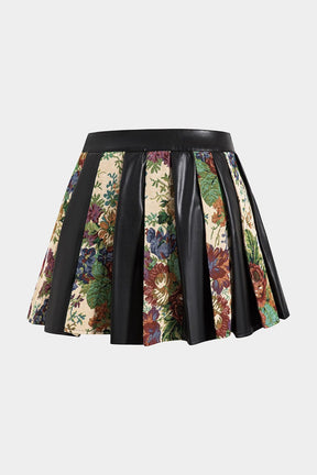 Mini jupe patchwork jacquard vue de dos légèreté