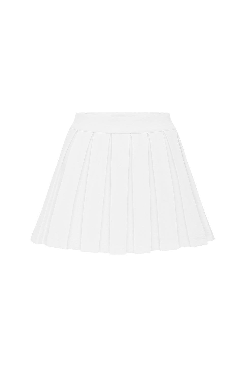 Mini jupe plissée blanche lune