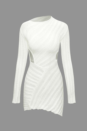 Mini robe asymétrique moulante légèreté
