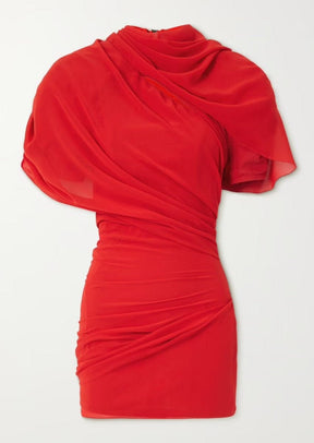 Robe asymétrique en situation pluie