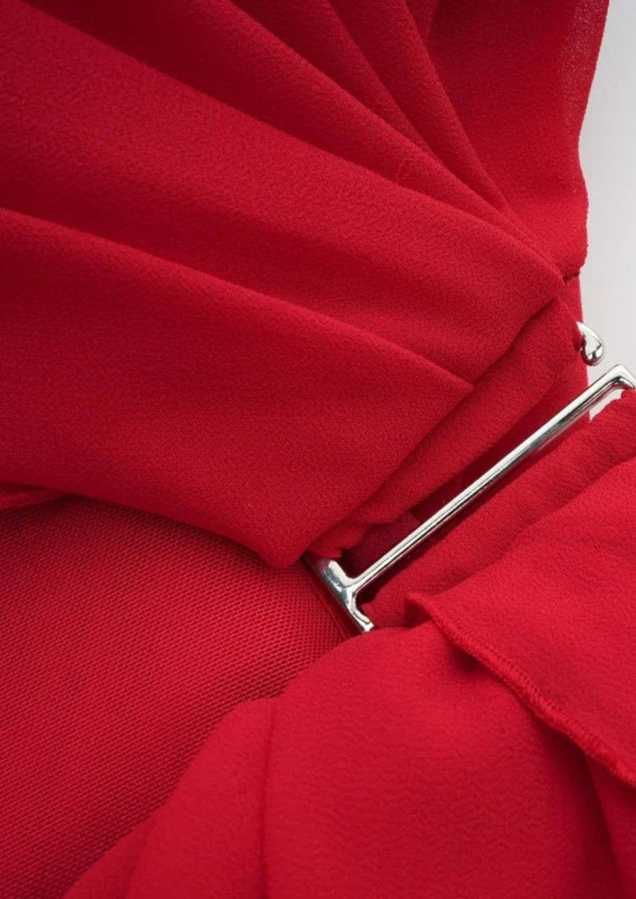 Robe plissée en mouvement orage