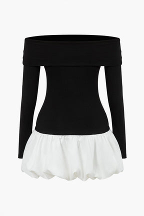 Mini robe bicolore festive élégance