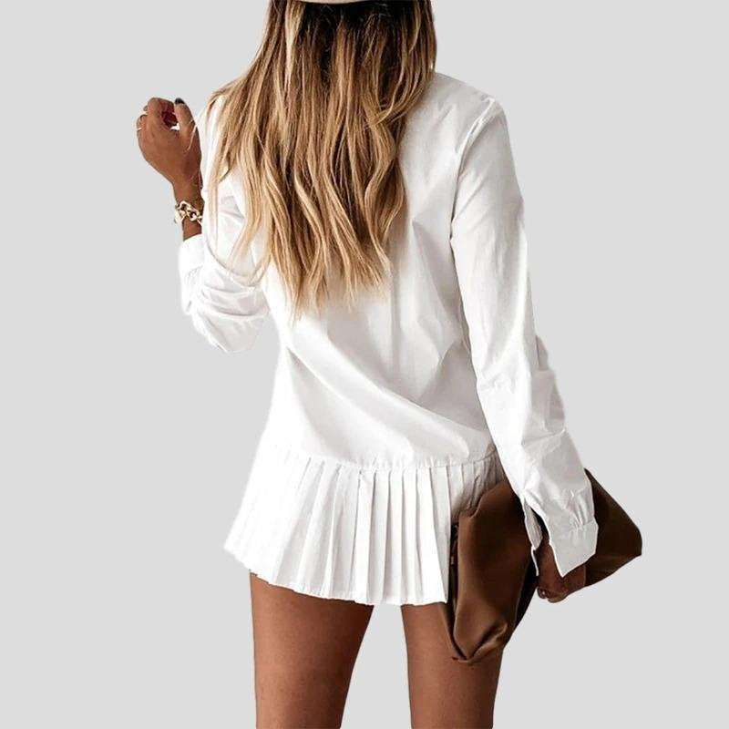 Mini robe plissée vue de face harmonie