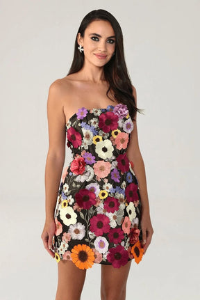 Robe moulante florale éclat