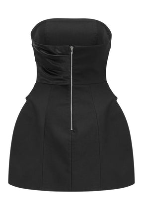 Mini robe corset détail finitions ambre