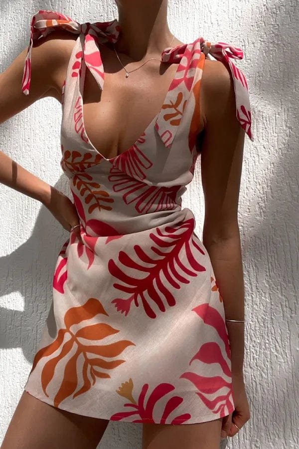 Mini robe d'été coupe flatteuse vague