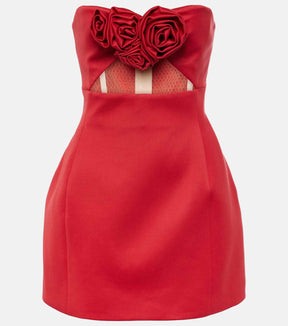 Mini Robe Fleurie à Découpes Élégantes