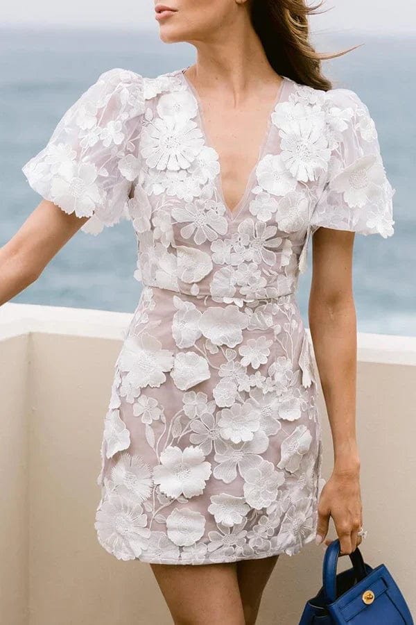 Robe à manches bouffantes vue complète harmonie