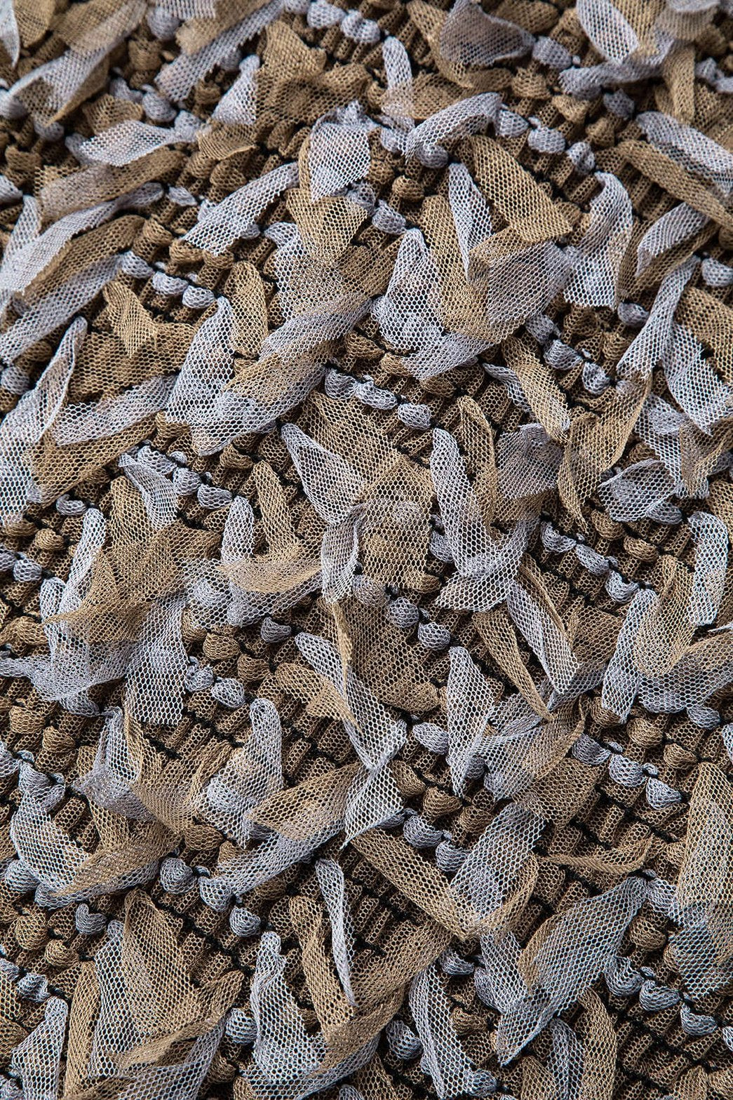 Robe cocktail à franges texture détaillée diamant
