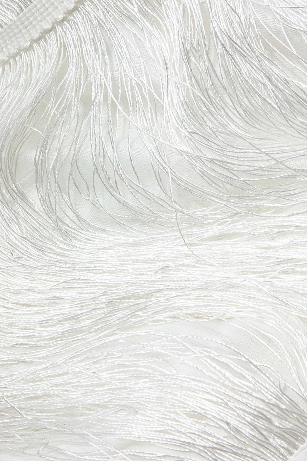Robe franges argentée détail franges crystal