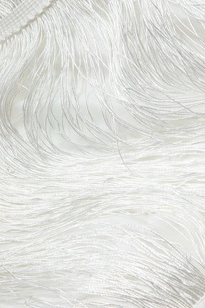 Robe franges argentée détail franges crystal