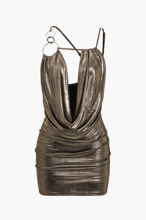 Mini robe de soirée moulante brillante lune