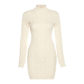 Robe dos découpé topaze