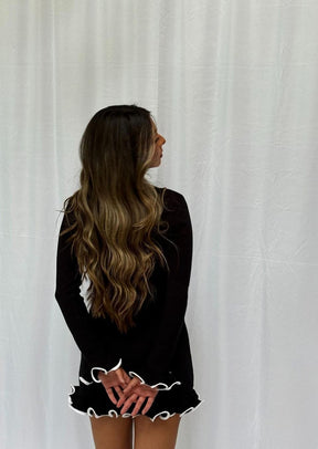 Mini robe tricotée ajustée - Élégance
