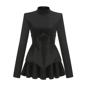 Détail paillettes robe cocktail soleil