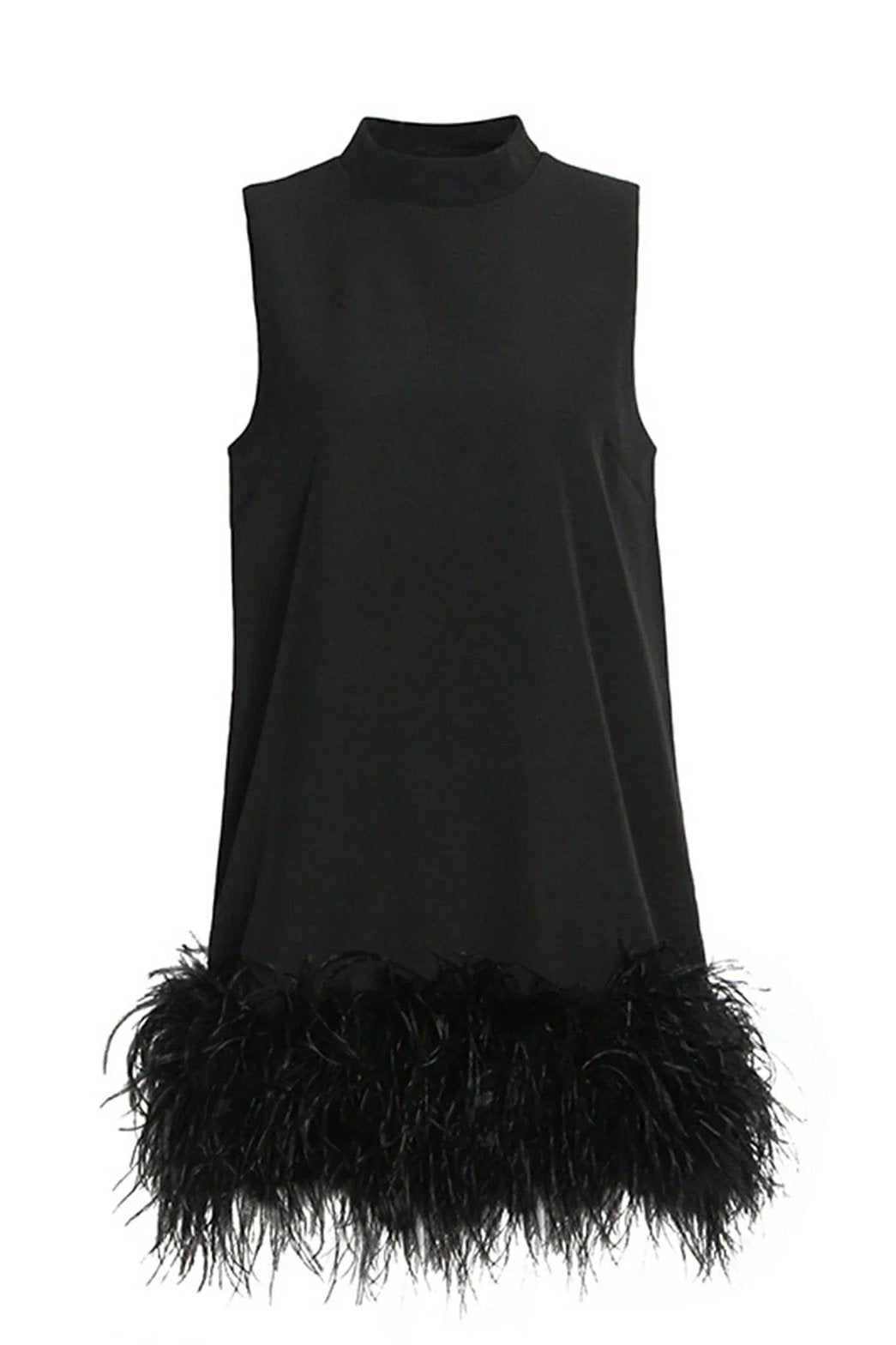 Mini robe rose à plumes gracieuse
