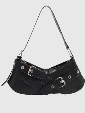 Sac bandoulière noir élégant vue avant majestueux