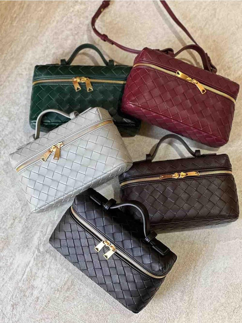 Détail du tressage du sac box harmonie