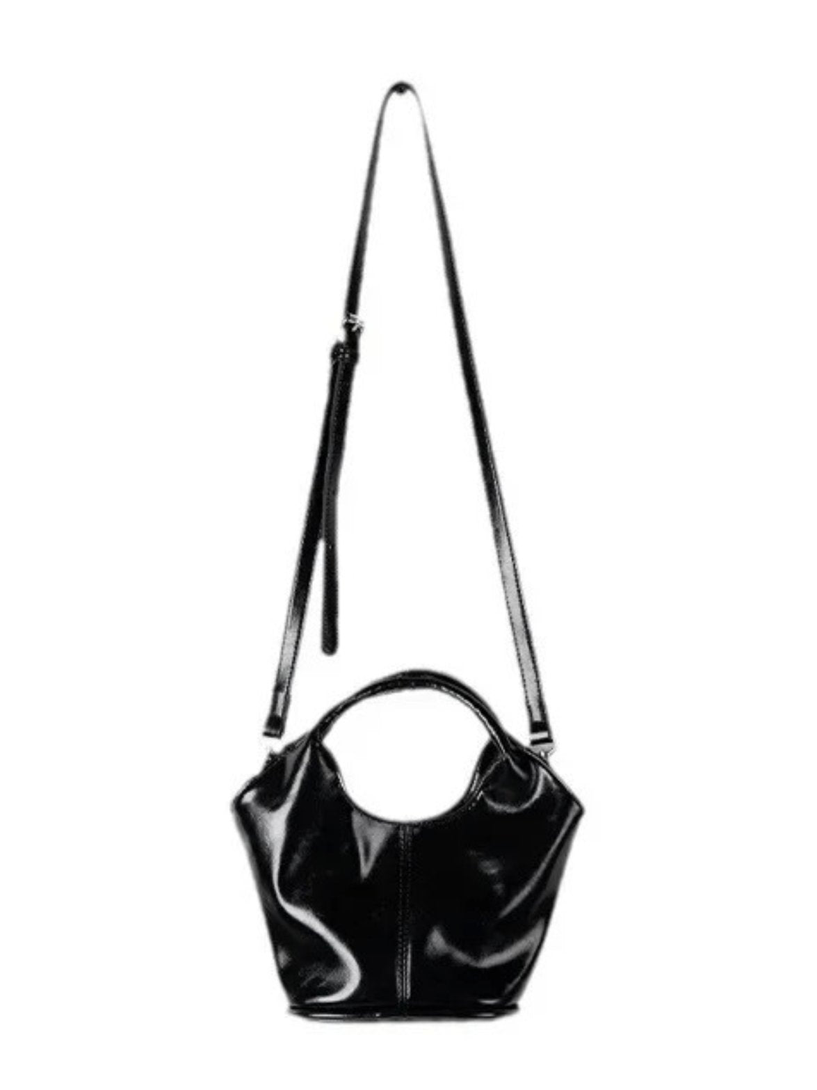 Mini sac en cuir vue de côté soleil
