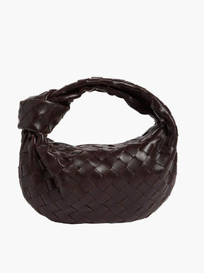 Mini sac tressé élégant ambre