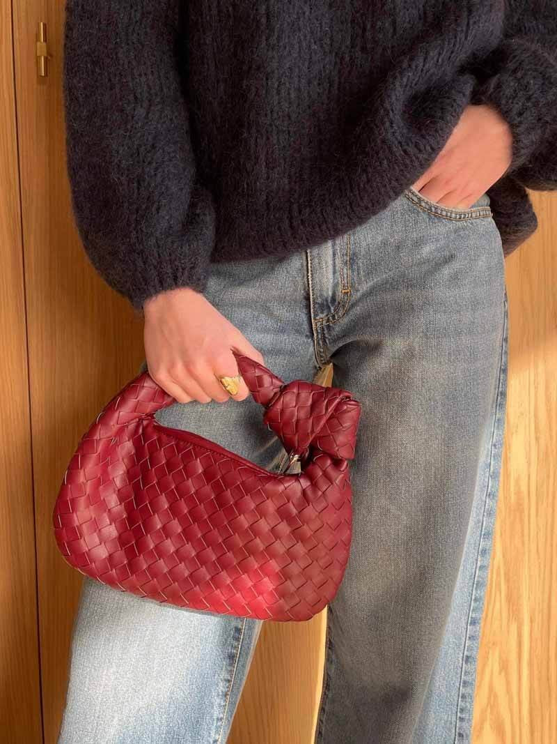 Mini sac sophistiqué noir perle