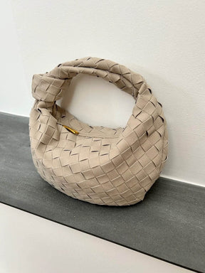Mini sac tressé vue arrière jade