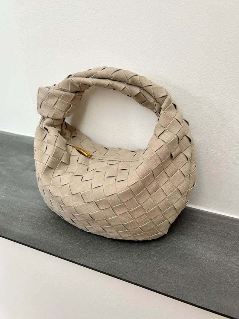 Mini sac tressé vue arrière jade