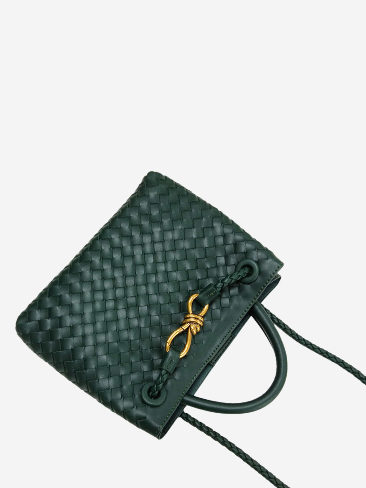 Mini sac tressé vue dessus radieux