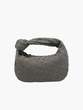 Mini sac tressé détail fermoir fleur
